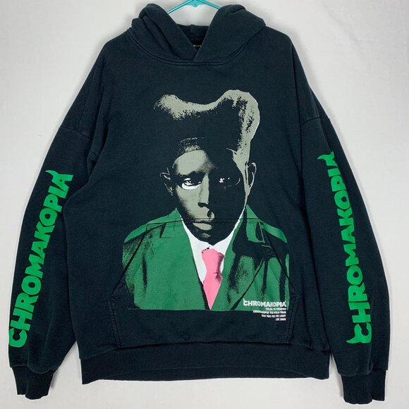 Tyler the Creator Chromakopia World Tour Black Green Hoodie XXL 2XL - Picture 1 of 16